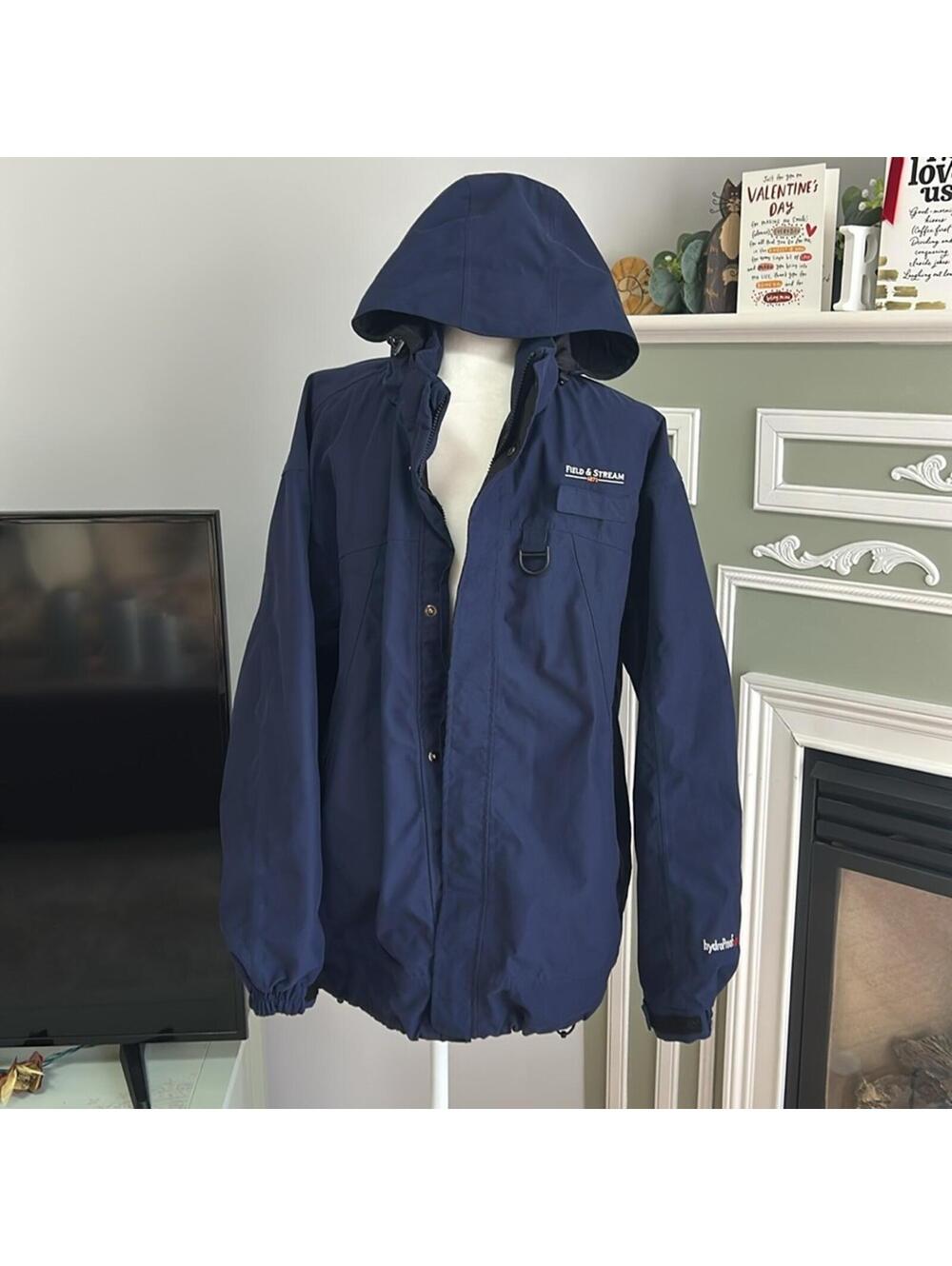 Field & Stream Hydroproof Ultra Navy Blue Men’s Hooded Jacket & Pants Set